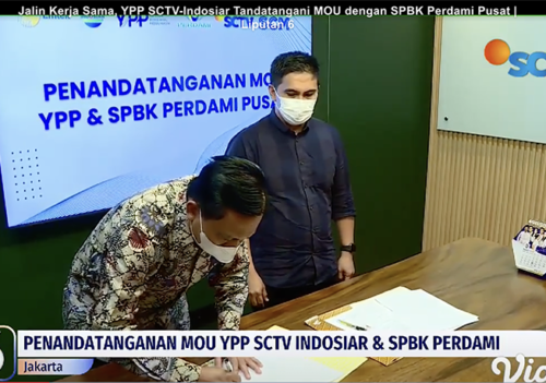 Jalin Kerja Sama, YPP SCTV-Indosiar Tandatangani MOU dengan SPBK Perdami Pusat