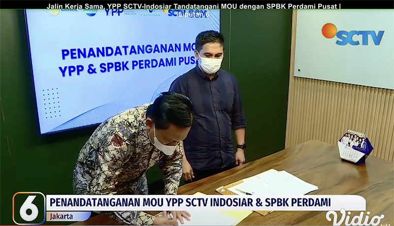 Jalin Kerja Sama, YPP SCTV-Indosiar Tandatangani MOU dengan SPBK Perdami Pusat
